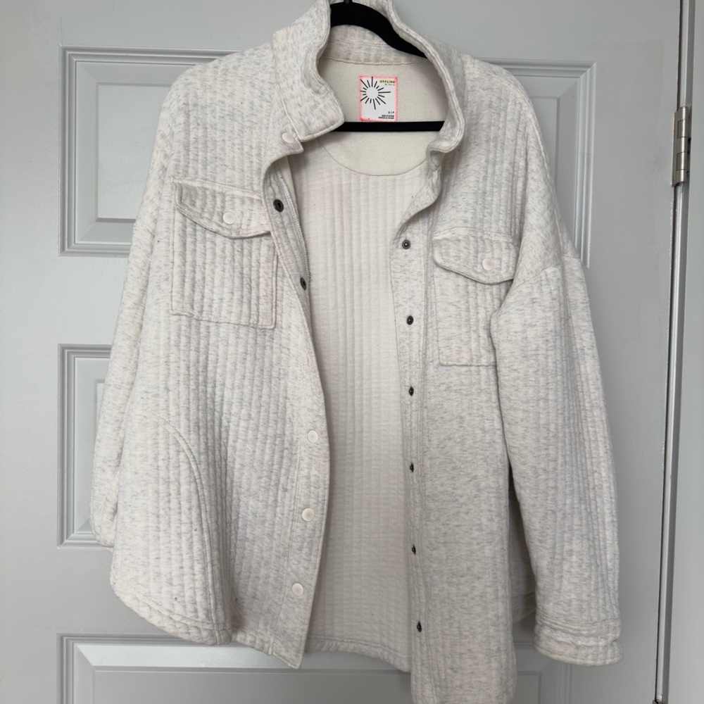 Aerie oversized quilted shacket